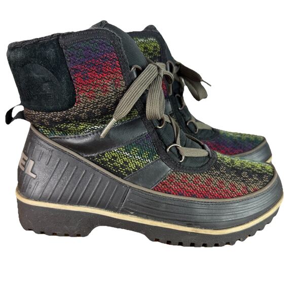 SOREL Women's Size 7 Tivoli II Suede Boot NL2091-010 Faux Fur Lace Up Waterproof - Picture 1 of 11